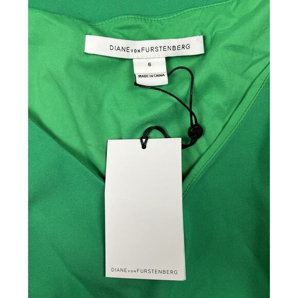 Diane Von Furstenberg Bevin Sleeveless Sheath Dress Spring Green Size 6 NEW - Picture 5 of 8